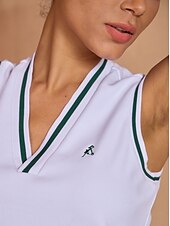 abordables Vestido de golf femenino-Mujer Vestido de tenis Blanco Sin Mangas Vestidos Ropa de golf para damas Ropa Trajes Ropa Ropa