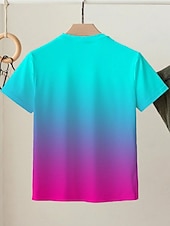 cheap Tie Dye&amp;Gradient tee-Women&#039;s T Shirt Graphic Abstract Stylish Casual Short Sleeve Round Neck Regular Tops Daily Weekend Print Pink Blue Purple Green Summer Spring