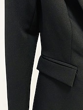voordelige Broekpakken van mama-Pantalonpak Moeder van de Bruid Elegante Simpele Overhemdkraag Vloerlengte Katoenmix Lange Mouw met Effen Kleur