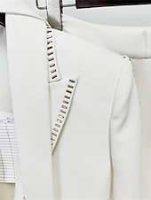 tanie Garnitury dla mamy-Garnitur Matki Panny Młodej Elegancka Koszula Długi Rękaw Chiffon Długość do Podłogi z Jednym Kolorem