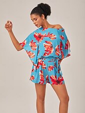 economico Kimono da donna-camicia a maniche corte in raso