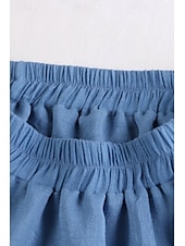 abordables Jupes-Femmes Jupe Évasé Mode Maxi Taille Basse Jupes Uni Froncé Micro-Élastique Vacances Rue Noir Blanche Rose Claire Bleu Été Coton