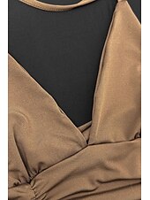 abordables Robes de Diplôme-Femmes Mini Robe Robe Blanche Robe de remise des diplômes Robe à col licou Mode Moderne Anniversaire Remise des Diplômes Date Coupe régulière Uni Sans manches Col Halter Blanche Marron Été
