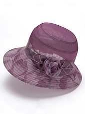 billige Damehatter-elegant blomstersolhatt for kvinner - lett pustende bøttehatt med bred brem med rosedekor, pustende og UV-beskyttelse, perfekt for strand, reise og sommer utendørsaktiviteter