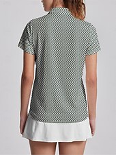 זול בגדי גולף נשים-בגדי ריקוד נשים חולצת POLO ירוק שרוולים קצרים הגנה מפני השמש קל משקל צמרות נשים בגדי גולף בגדי תלבושות ללבוש ביגוד