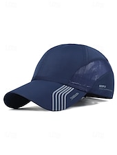 levne Pánské klobouky-pánská lehká prodyšná golfová čepice - rychleschnoucí sportovní čepice se síťovaným panelem, UV ochrana, nastavitelná pro outdoorové aktivity, běh, tenis a golf