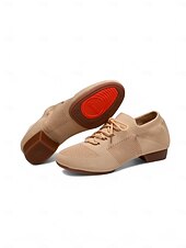 baratos Sapatos de Aulas de Dança-sapatos de dança femininos de malha rosa com cadarço e salto baixo – sapatos confortáveis casuais e de salão