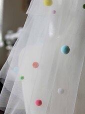 abordables Velos de novia-2 capas Estilo lindo / Elegante Velos de Boda Hasta el codo con Lazo de Cinta / Color Puro / Recortado 31,5 en el (80 cm) Tul