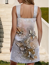 economico Vestito Kentucky-Derby del Kentucky Per donna Mini Abito Abito a trapezio Vestito all&#039;americana Abito senza schienale cocktail Abiti semi formali Derby del Kentucky Vacanza Quotidiano Ferie Vestibilità regolare