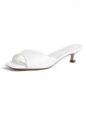 economico Sandali con tacco-sandali da donna classici con tacco a gattino e punta aperta – eleganti sandali slip-on per l'ufficio e le feste