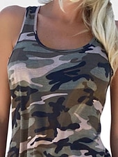 cheap Graphic Tank-Women's Camisole Tank Top Print Graphic Daily Stylish Casual Sleeveless Scoop Neck Regular Tops Daily Pink Purple Green Gray Summer Spring