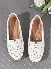preiswerte Damenhausschuhe und -halbschuhe-Damen-Slipper mit Strasssteinen – glitzernde, ausgehöhlte flache Schuhe zum Gehen und Autofahren