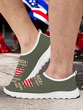  Юбилейные мужские патриотические дышащие слипоны с принтом флага США к 250-летию США - кроссовки для Дня независимости и повседневной носки