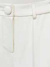 voordelige Broekpakken van mama-Pantalonpak Moeder van de Bruid Elegante Simpele Overhemdkraag Vloerlengte Katoenmix Lange Mouw met Effen Kleur