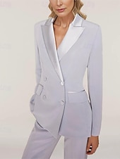 economico Tailleur pantalone della mamma-Completo a due pezzi elegante ospite di matrimonio lunghezza alla caviglia manica lunga colletto camicia in chiffon elasticizzato con bottoni 2025