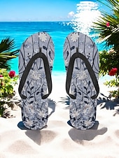 preiswerte Urlaubsandalen-Bunte Flip-Flops mit Blumenmuster für Damen – lebendige Strandsandalen im Bohème-Stil für den Sommer am Pool und im Resort