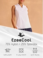 cheap Polos &amp; Quarterzips-Women&#039;s Golf Polo Shirt Baby blue Lake blue Black Sleeveless Top Ladies Golf Attire Clothes Outfits Wear Apparel