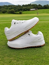 preiswerte Damen Golfschuhe-Damen Turnschuhe Flyknit Schuhe Outdoor Täglich Reise Kontrastfarbe Flacher Absatz Runde Zehe Sport Brautkleider schlicht Komfort Wanderschuhe Kunstleder Fliegendes Weben Schnürsenkel Weiß / Blau