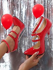 economico Festa Notturna-décolleté con tacco a spillo a triplo cinturino in argento – eleganti scarpe da sera e da festa per la vita notturna da donna