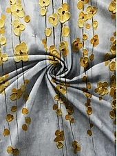 preiswerte Blumenoberteile-Damen Hemd Langarm Tunika Oberteile Ombre Blumen Grafisch Vintage tropisch Hawaiianischer V-Ausschnitt reguläre Oberteile täglicher Urlaubs Strandbekleidung Druck Grau Sommer Frühling
