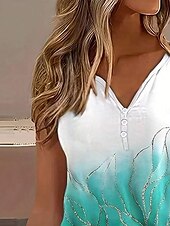 billige Tanks og camisole til kvinner-Dame Camisole Tank Top Nyanse Blomstret Fritid Ermeløs Hals med hakk Vanlige topper Daglig Knapper Trykt mønster Grønn Sommer