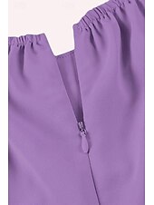 abordables Robes de vacances-Femmes Robe Midi Robe en coton et lin Mode Basique Moderne Quotidien Fête Sortir Coupe régulière Uni Manche Courte Épaules Dénudées Vert Claire Bleu Roi Violet Marron Été