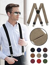 preiswerte Krawatten &amp;amp; Fliegen für Herren-Herren Hosenträger mit Gummiband und Metallclip, verstellbar – klassisch und vielseitig, geeignet für modebewusste Business- und semi-formelle Anlässe