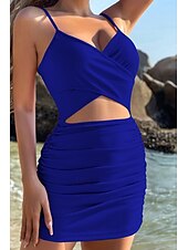 economico Abiti di Laurea-Per donna Mini Abito Abito Bianco Abito da laurea Abito Sottoveste Moda All&#039;aperto Compleanno Laurea Vestibilità regolare Semplice Senza Maniche Spalline sottili Nero Bianco Rosa Blu Reale Estate