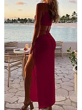 economico Abiti di Laurea-Per donna Abito Midi Abito Bianco Abito da laurea Abito Sottoveste Moda Compleanno Laurea Data Vestibilità regolare Semplice Senza Maniche Spalline sottili Rosa chiaro Nero Bianco Giallo Estate