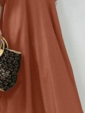 economico Vestiti-Per donna Abito Lungo Maxi Abito Abiti ispirati al lino Vestito Casual Moda Moderno Quotidiano Uscire Weekend Vestibilità regolare Semplice Mezza Manica Scollo a V Nero Marrone Blu scuro Grigio Estate