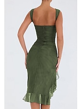 ieftine Rochii din chiffon-Pentru femei Rochii Midi Rochie de absolvire Rochie de Cocktail Rochie pentru invitata de nunta Rochie teacă Modă Modern În aer liber Absolvire Petrecere ceai Fit regulat Simplu Fără manșon Stil