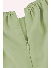 abordables Robes de vacances-Femmes Robe Midi Robe en coton et lin Mode Basique Moderne Quotidien Fête Sortir Coupe régulière Uni Manche Courte Épaules Dénudées Vert Claire Bleu Roi Violet Marron Été
