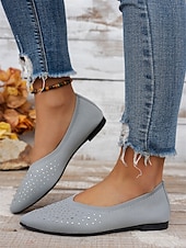 ieftine Pantofi Joși de Damă-pantofi de damă flyknit cu strasuri cu vârf ascuțit - pantofi eleganti, strălucitori, pentru ocazii speciale și purtare zilnică