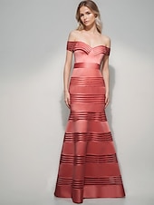 baratos VERDE-sereia / trompete vestido de noite elegante vestido de carnaval formal comprimento até o chão sem mangas decote coração cetim com linhas de design 2025