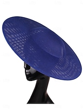 Χαμηλού Κόστους Καπέλα Γιορτής-Καπέλο Ψεύτικου Λινών Bowler  Cloche Επίσημο Βικτοριανό Με Καθαρό Χρώμα Με Καπέλο