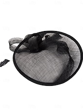 abordables Fascinators-Coiffure Polyester Imitation Lin Chapeau Fedora Mariage Élégant ancien Avec Plume Casque Couvre-chef
