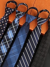 preiswerte Krawatten &amp;amp; Fliegen für Herren-Vorgebundene schmale Kabelbinder für Herren – klassische Streifen und einfarbige, verstellbare, bequem zu tragende Krawatten für Business, Hochzeiten und formelle Anlässe