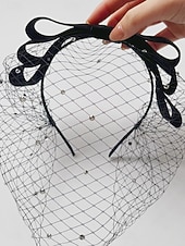 Χαμηλού Κόστους Φασινάτορες-Κεφαλομαντία Τούλι Υλικό Ιπποδρομία Βίντατζ Γλυκό Με Κεφαλομαντία Από Τούλι