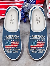  Юбилейные мужские патриотические дышащие слипоны с принтом флага США к 250-летию США - кроссовки для Дня независимости и повседневной носки