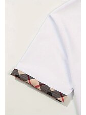 cheap Men&#039;s Classic Polo-Men&#039;s Golf Shirt Golf Polos Shirts Formal Work Lapel Short Sleeve Modern Comfortable Color Block Patchwork Buttons Summer Spring Regular Fit Wine Apricot Black White Dark Navy Orange Golf Shirt