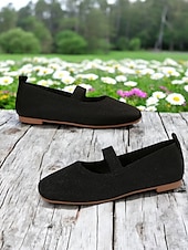 economico Ballerine da donna-ballerine mary jane flyknit da donna – comode scarpe slip-on con punta quadrata per l&#039;estate e l&#039;uso quotidiano