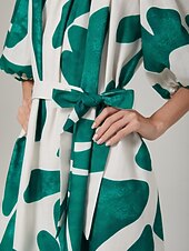 abordables Robes décontractées-robe ample à col bateau et imprimé color-block
