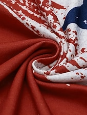  Giorno dell'Indipendenza Canotta Patriottica da Donna Grafica Bandiera Elegante Casual Senza Maniche Collo a V Top Regolari Stampa Quotidiana Rossa Estate