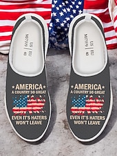  Юбилейные мужские патриотические дышащие слипоны с принтом флага США к 250-летию США - кроссовки для Дня независимости и повседневной носки