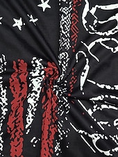  חולצת יום עצמאות אמריקאית 250 שנה תלבושת פטריוטית טנק טופ לנשים דגל יומי אופנתי בלי שרוולים צוואר מחודד בגדים רגילים יומיים לחצניות הדפסה שחורה קיץ