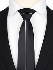 abordables Cravates et nœuds papillon pour hommes-Cravate étroite de 6 cm pour homme - motif à rayures, fleurs, carreaux, élégante cravate en soie tissée pour les affaires, les mariages et les événements formels