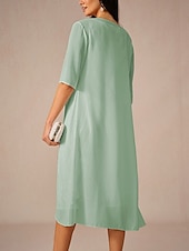cheap Blouses &amp; Shirts-Women&#039;s Chiffon Cover-Up Jacket  Solid Color Elegant Stylish Half Sleeve Sage Green Summer Spring