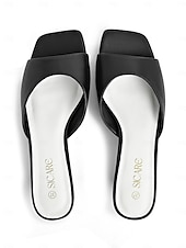 economico Sandali con tacco-sandali da donna classici con tacco a gattino e punta aperta – eleganti sandali slip-on per l'ufficio e le feste
