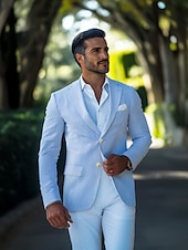 billige Blazer-herre seersucker blazer jakke frakk mote sommer stripete blazer himmelblå standard passform enkeltspent toknappet
