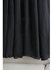 abordables Jupes-Femmes Jupe Évasé Mode Maxi Taille Basse Jupes Uni Froncé Micro-Élastique Vacances Rue Noir Blanche Rose Claire Bleu Été Coton